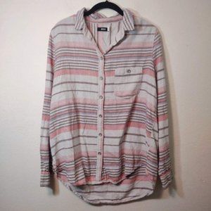 Urban Outfitters BDG Gray Pink Flannel Shirt M